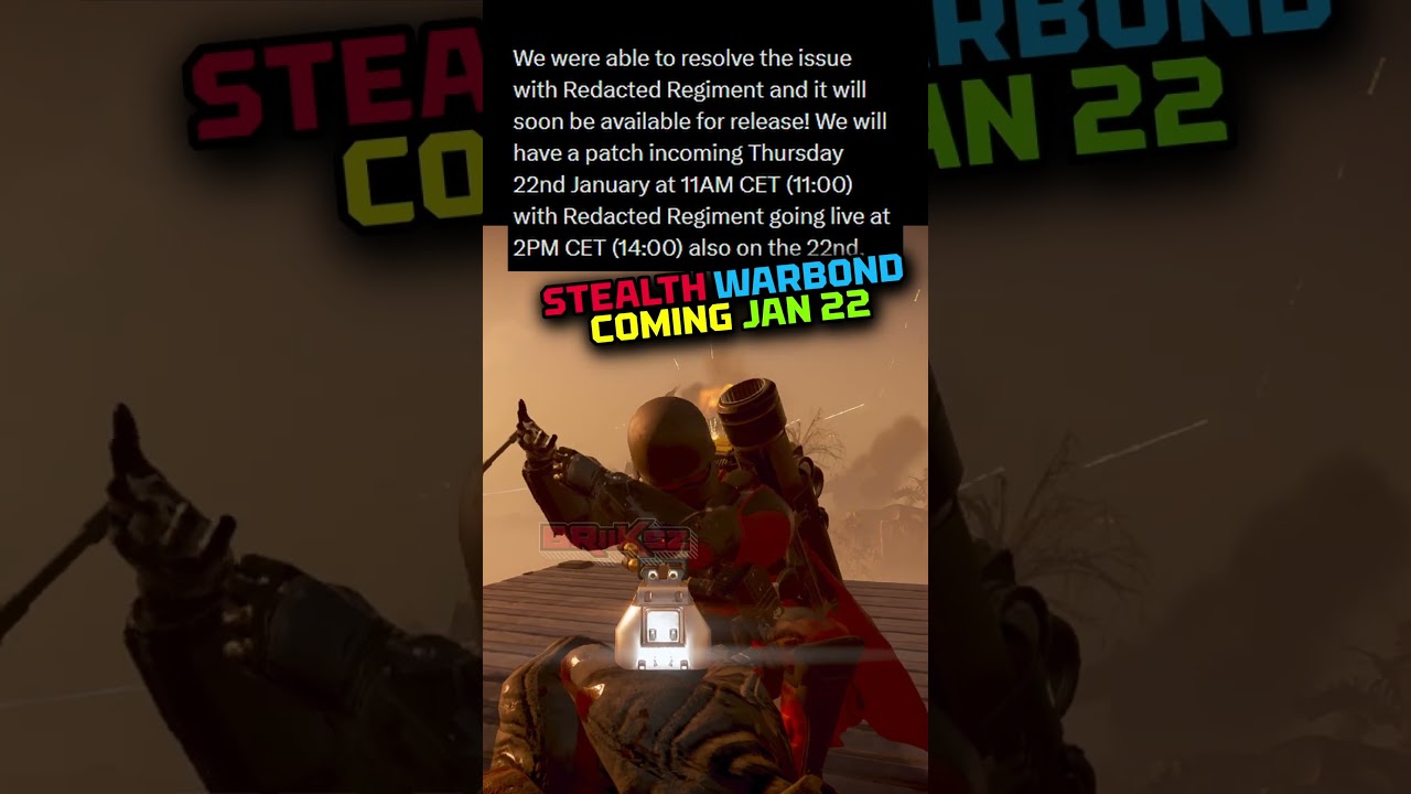 Helldivers 2 | REDACTED REGIMENT RELEASES JAN. 22  