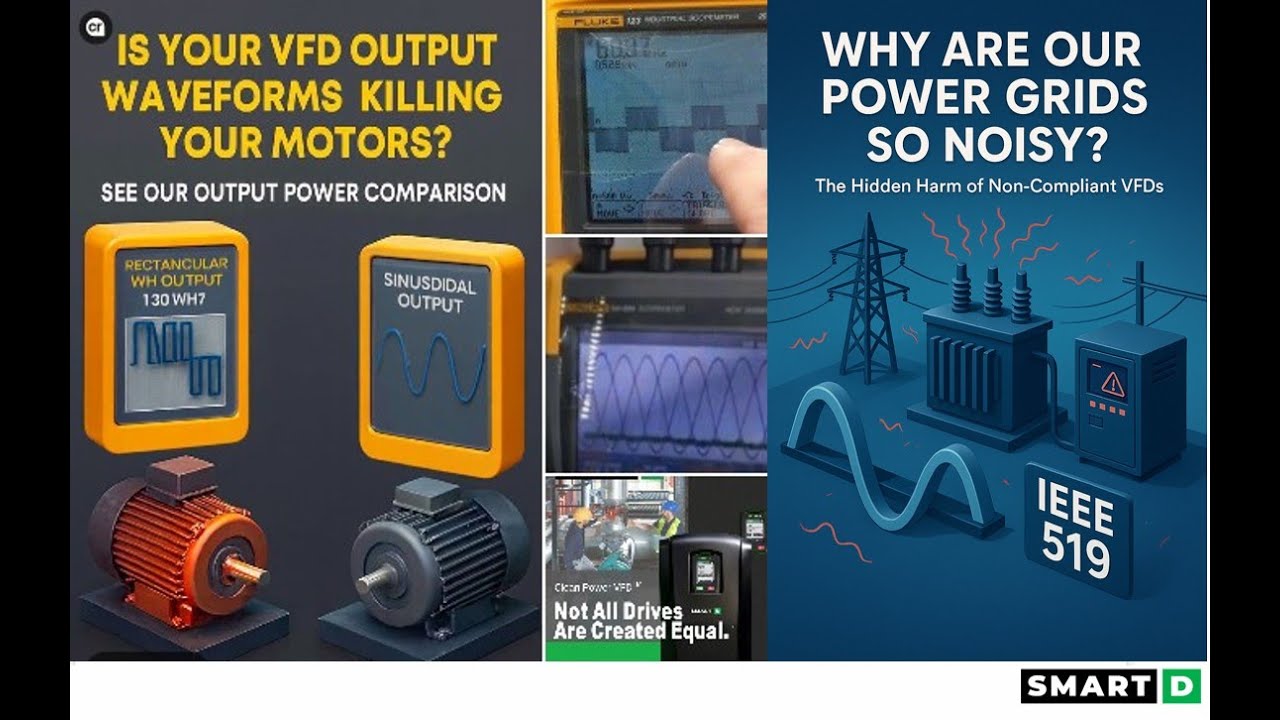Stop poor power quality & motor failures—Pure Sinewave VFDs vs 40‑yr  old IGBT technology VFDs