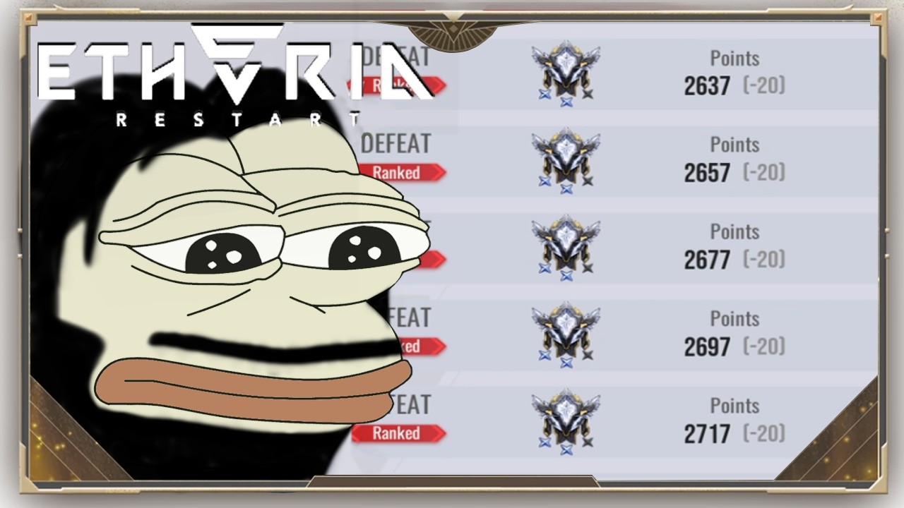ETHERIA HELL 24 STRAIGHT GAMES LOSING STREAK [Etheria: Restart SS3 RTA Summit Arena]