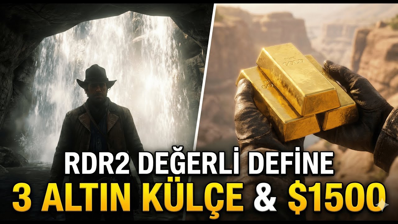 Red Dead Redemption 2 - Değerli Define Haritası Tam &Ccedil;&ouml;z&uuml;m (3 Altın K&uuml;l&ccedil;e)