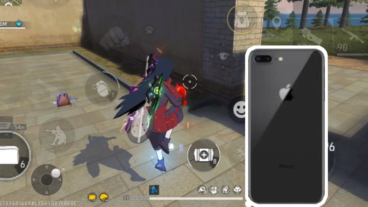 ASÍ ES JUGAR FREE FIRE EN IPHONE 8 PLUS
