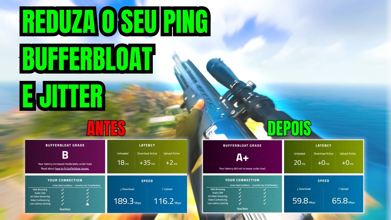 Como melhorar o Ping, Bufferbloat, Jitter e Reduzir a Latência e Perda de Pacotes da sua Internet