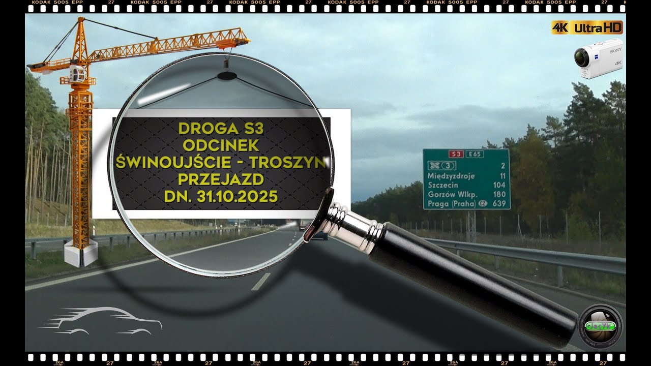 Droga S3 odc. Świnoujście-Troszyn Przejazd dn. 31.10.2025
