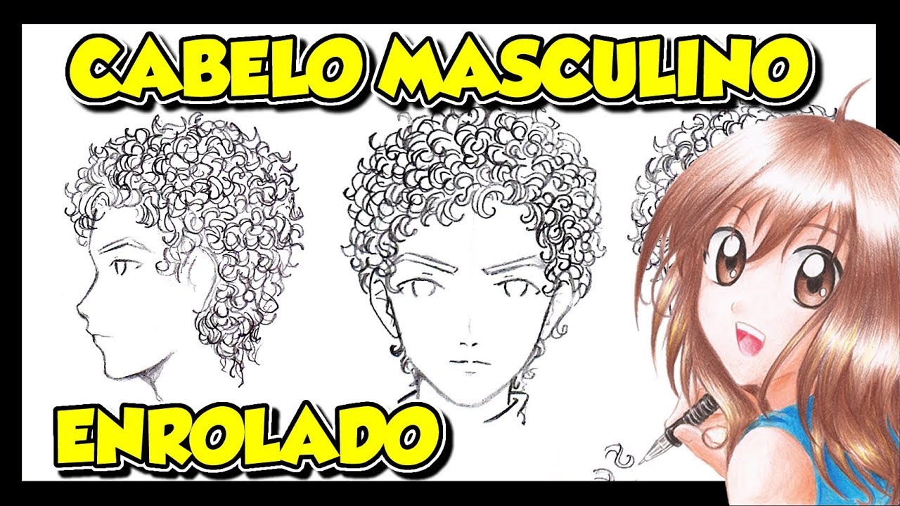 COMO DESENHAR CABELO MASCULINO - ENROLADO