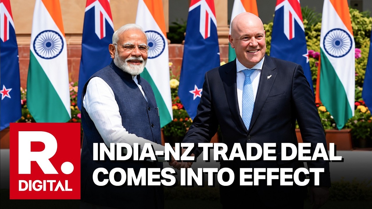 India-New Zealand Free Trade Agreement Officially Comes Into Force