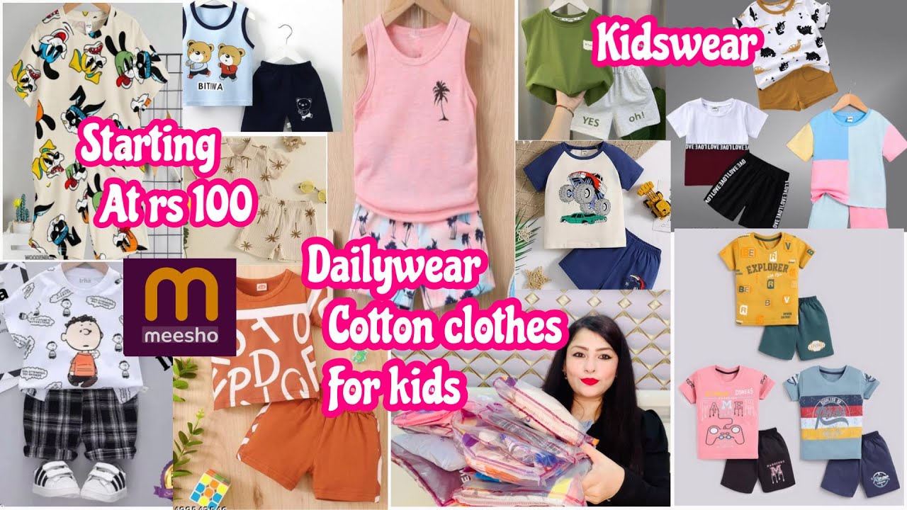 Meesho dailywear cotton clothes for kids | Starting at rs 100 