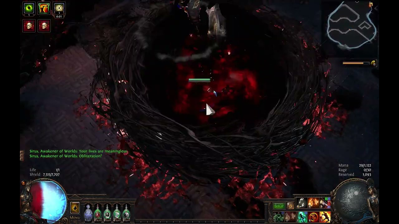 Armour Stacker Splitting Steel vs Uber Sirus POE 3.25