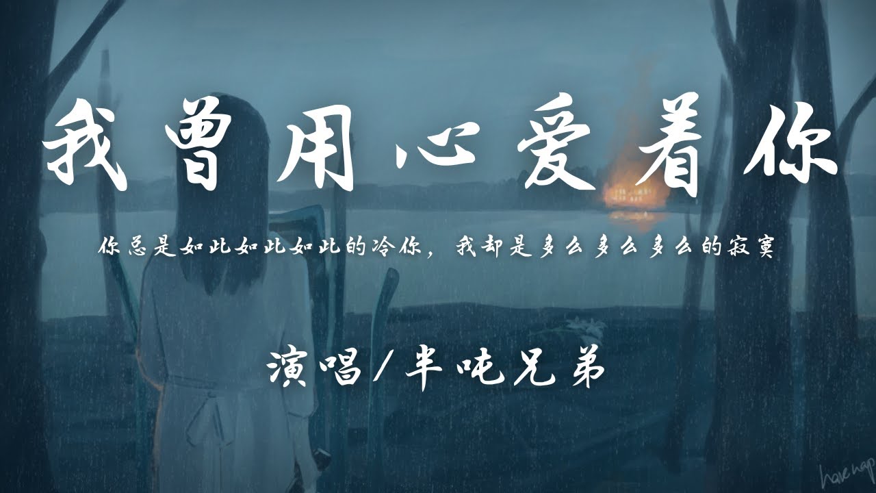 半吨兄弟 - 我曾用心爱着你 (原唱：潘美辰)『你总是如此如此如此的冷漠，我却是多么多么多么的寂寞。』【動態歌詞】♪