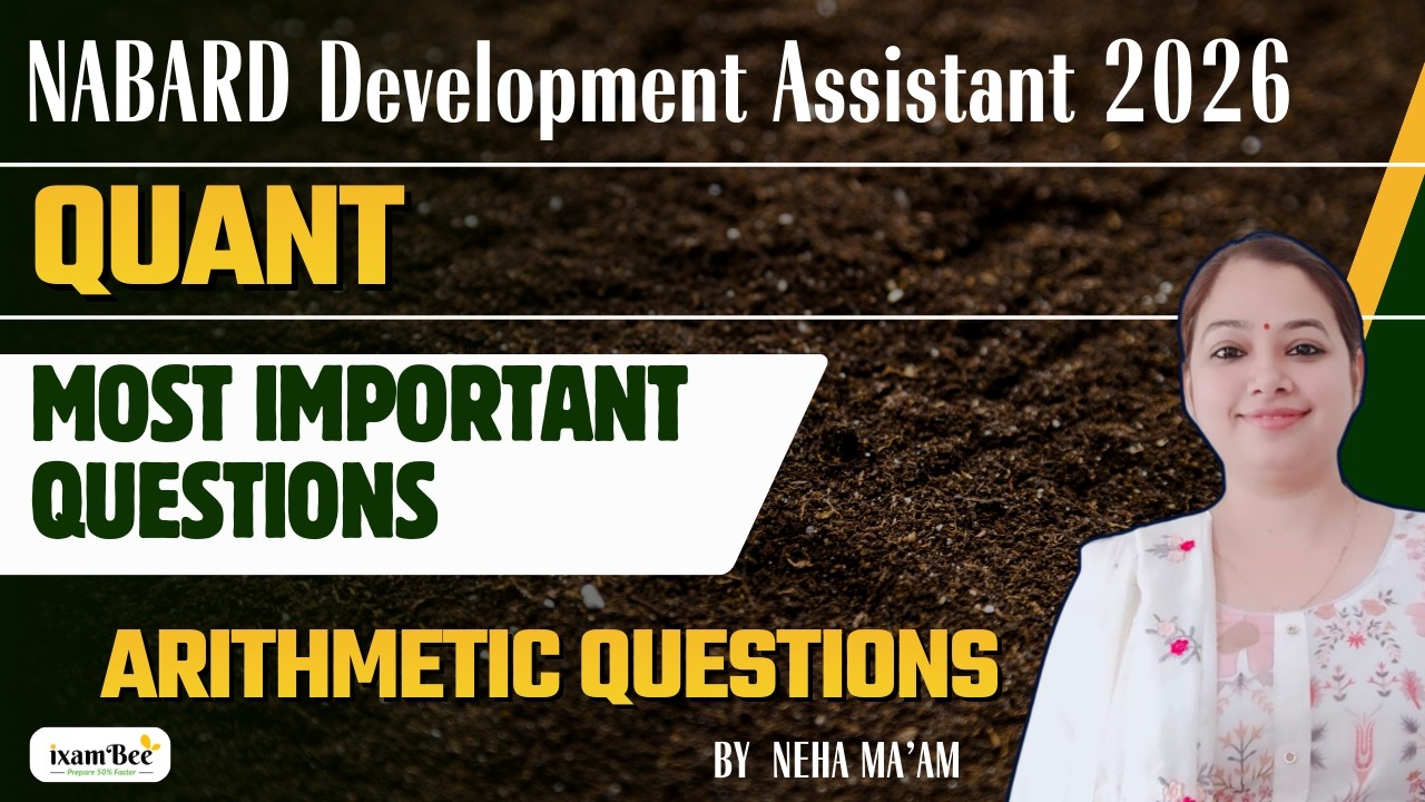 NABARD Development Assistant 2026 || Quant Most Important Questions || Arithmetic Questions