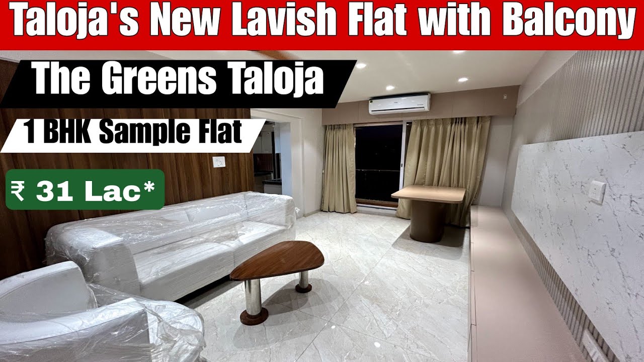 The Greens Taloja | 1 BHK Sample Flat |Lavish Flat with Balcony, AC, Smart Lock & More |☎️8800678921