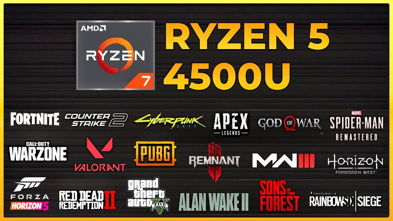 Ryzen 5 4500U Vega 6 | | Тест в 14 играх в 2024 году