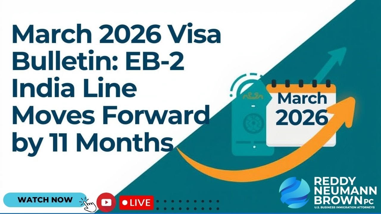 March 2026 Visa Bulletin: EB-2 India Line Moves Forward by 11 Months