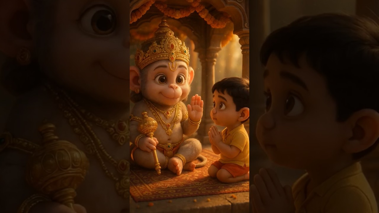 Baby Hanuman&rsquo;s Blessing ✨ | बेबी हनुमान का आशीर्वाद 🙏 #BabyHanuman #HanumanBlessing #Shorts #bhakti