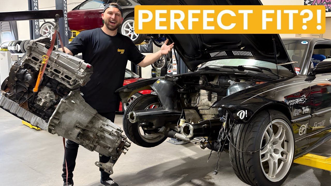 BUDGET Engine Swap gets FULLY mounted in the chassis!! (Is this the cheat code?)