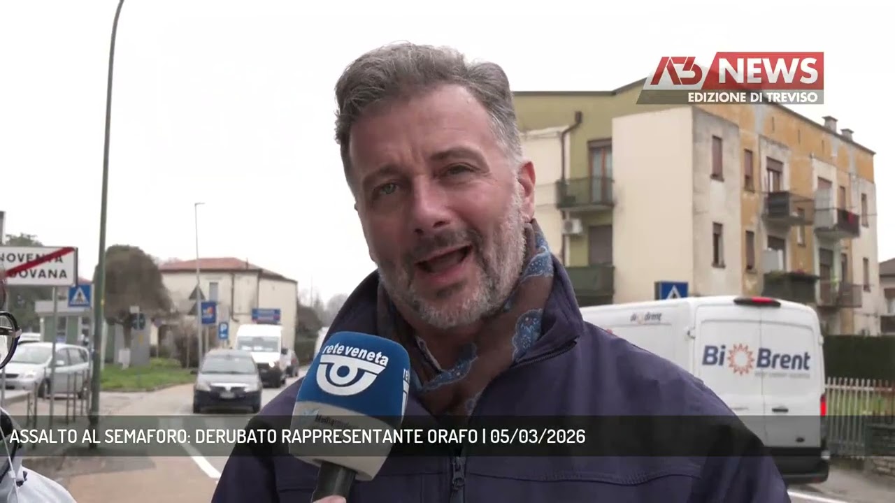 ASSALTO AL SEMAFORO: DERUBATO RAPPRESENTANTE ORAFO | 05/03/2026