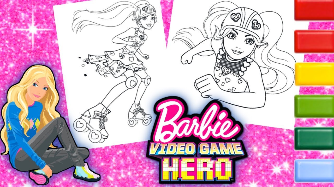 Barbie Coloring Video #114 | Coloring Barbie Video Game Hero