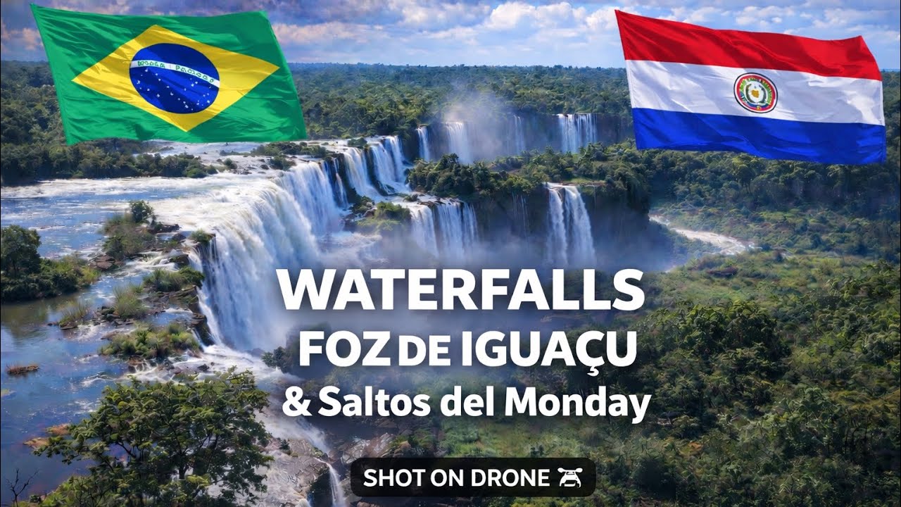 🇧🇷 🇵🇾 Iguaçu Falls & Saltos Del Monday - DRONE VIEW - The Waterfalls of South America - 4K-DJI AIR 3