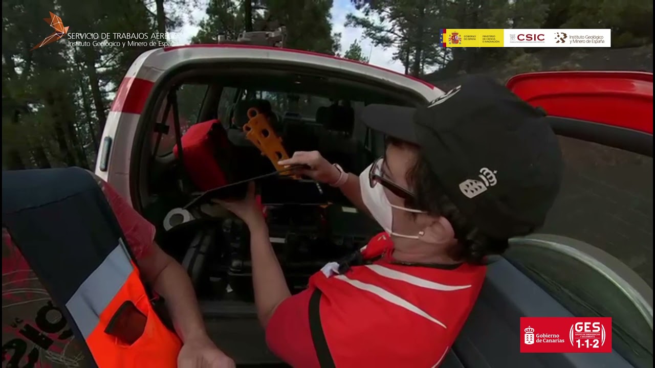 Cr&oacute;nicas Volc&aacute;nicas, 27/9/21-17:30 h, dron utilizado. Erupci&oacute;n La Palma IGME-CSIC