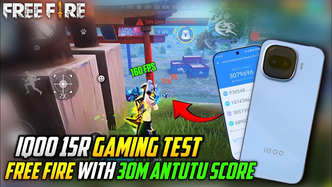 iQOO 15R GAMING TEST 😍🔥| FREE FIRE TESTING | 160 FPS ✅ | BEST GAMING PHONE | FREE FIRE GAMEPLAY