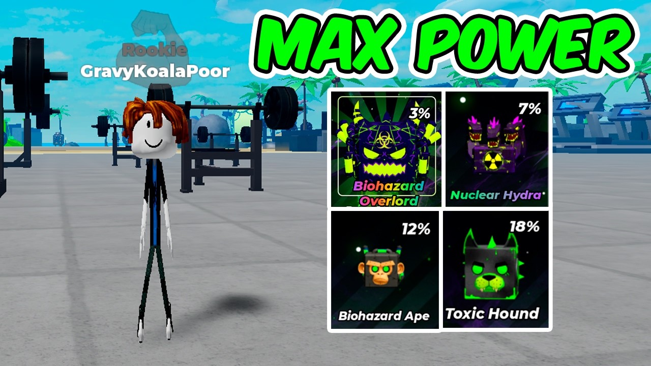 Начинаем заново как НОВИЧОК с OP RADIOACTIVE PETS в Roblox Muscle Legends