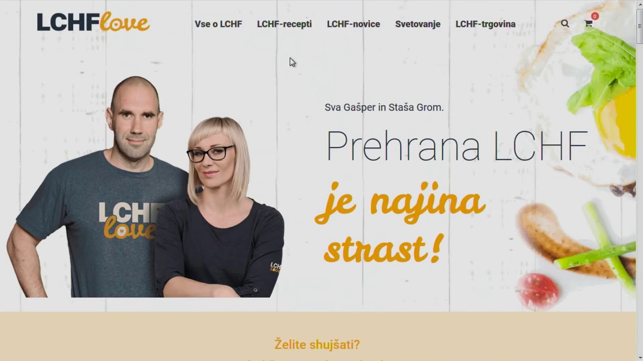 Gašper Grom gost na TV Ljubljana → tema LCHF prehrana