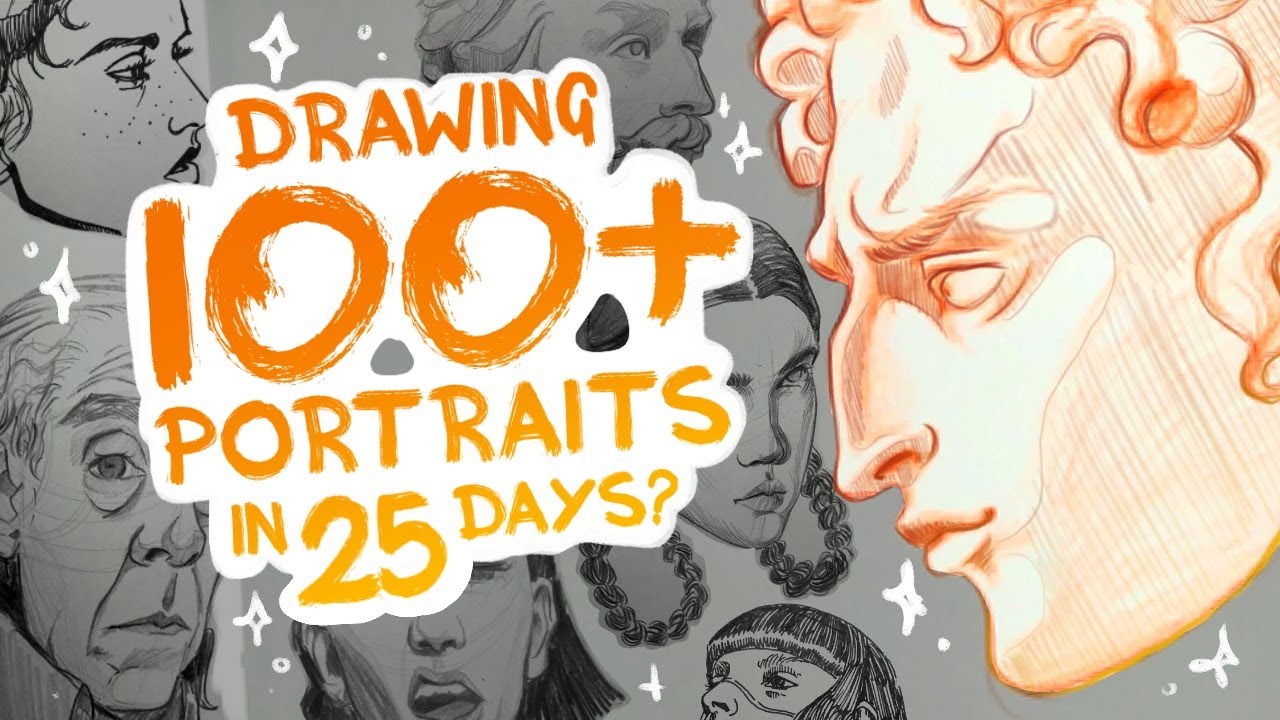 100 Heads Drawing Challenge: Filling an Entire Sketchbook in 25 Days ⭐️ Art Challenge