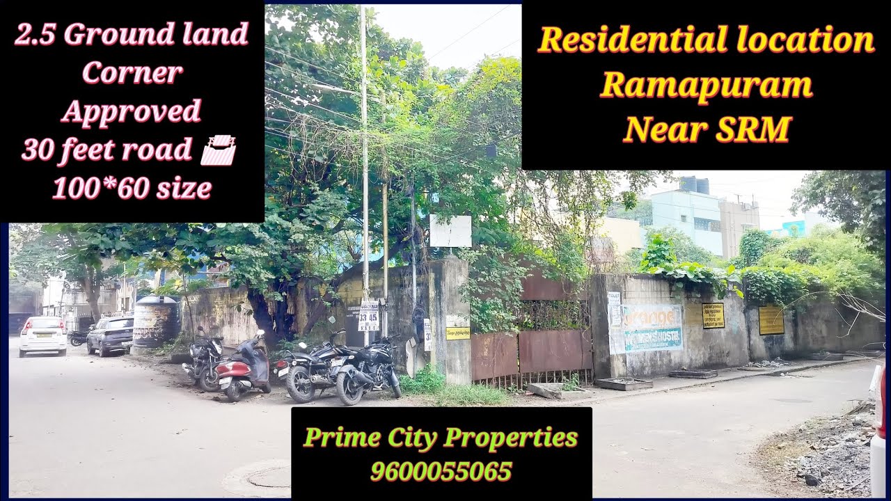 2.5 Ground land sale in Ramapuram, Chennai  🆔2255  #approved #corner #residential #landforsale #Land