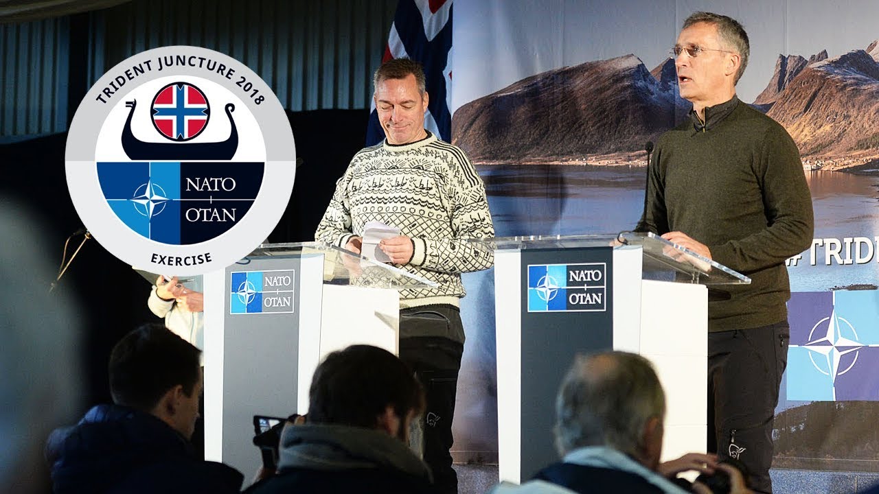NATO Secretary General with Norwegian Minister of Defence Frank Bakke-Jensen, 30 OCT 2018