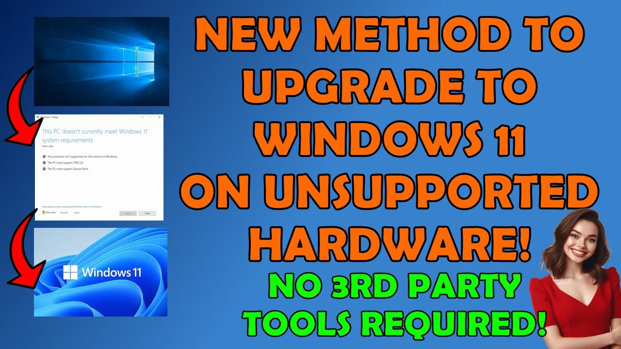 New Way To Upgrade From Windows 10 to 11 on Older Hardware - No 3rd Party Tools Required!