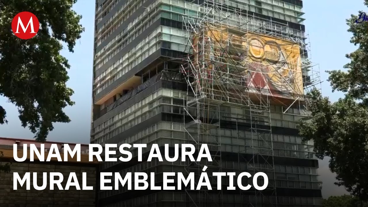 UNAM concluye restauraci&oacute;n del mural de Rector&iacute;a, presentado como &ldquo;nuevo s&iacute;mbolo universitario&rdquo;