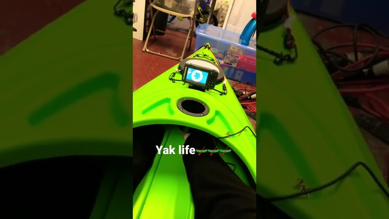 Fish finder install on the fishing kayak