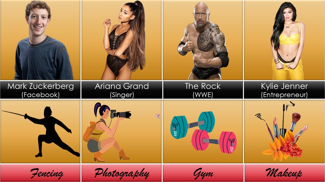 40 Celebrities Along with Their Hobbies