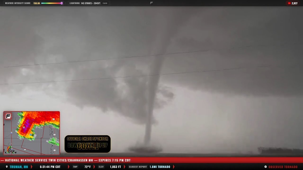 Extreme Close Range Tornado Chase - Live As It Happened - 4/13/26