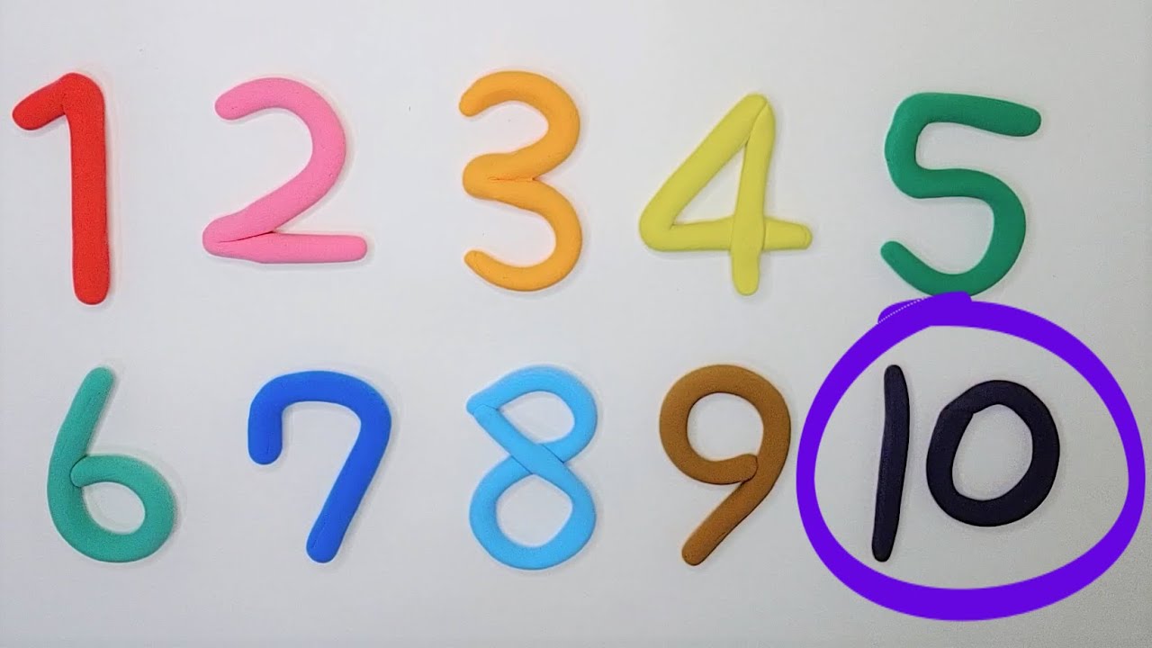 [숫자놀이] 색깔클레이로 숫자놀이 /영어숫자놀이/반대로 세기