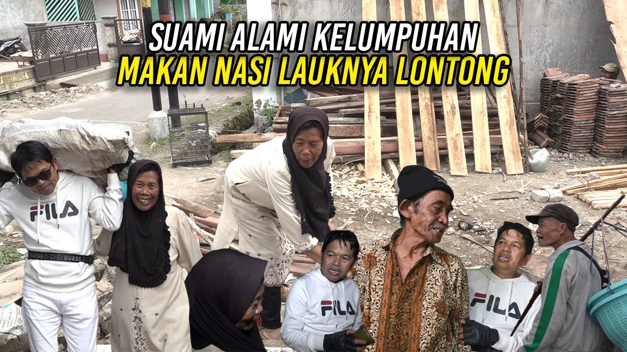 MAK ENAR WARGA LEMBANG TIAP HARI KERJA UNTUK SUAMINYA YG LUMPUH-MAKAN NASI IKANNYA LONTONG