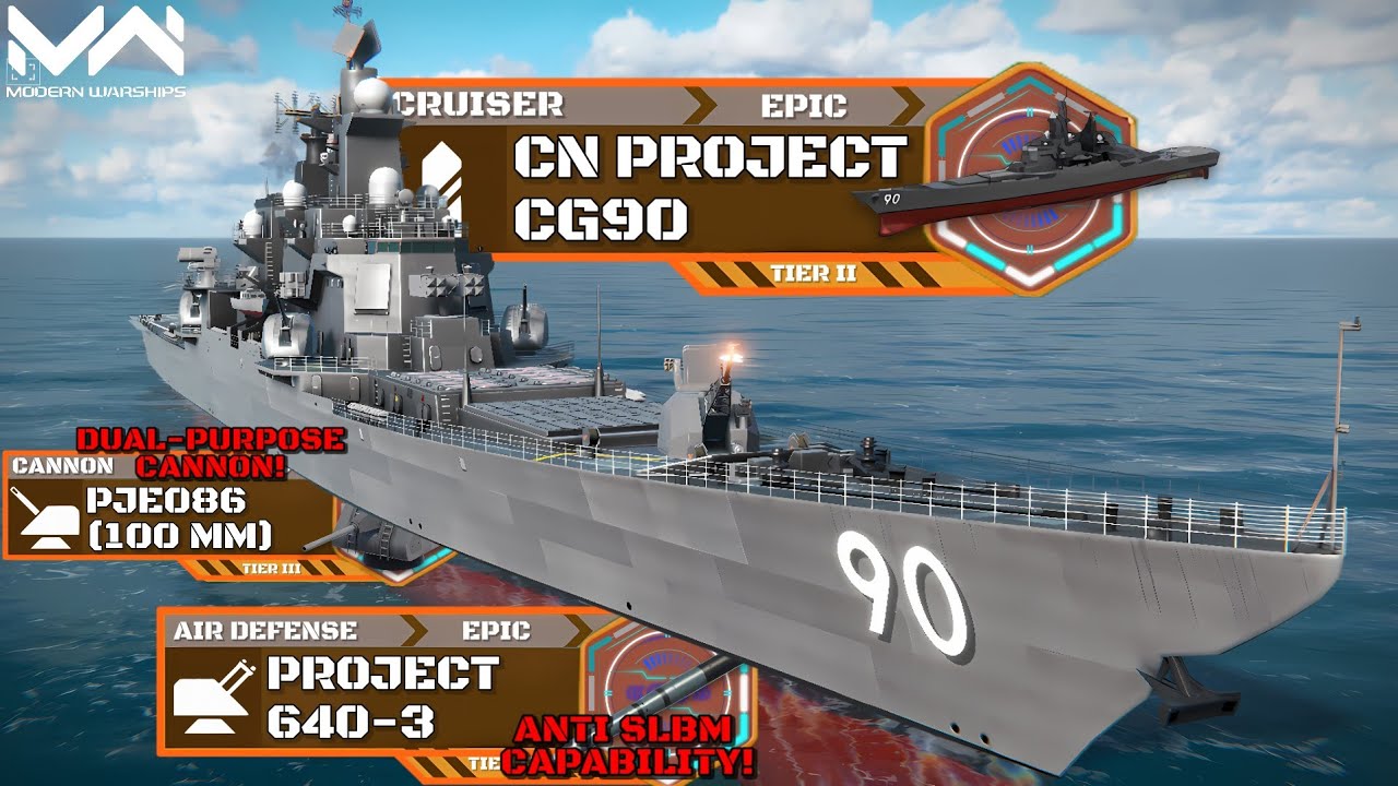 CN Project CG90 New Chinese Cruiser! September Battlepass Ship | Modern Warships Alpha Test