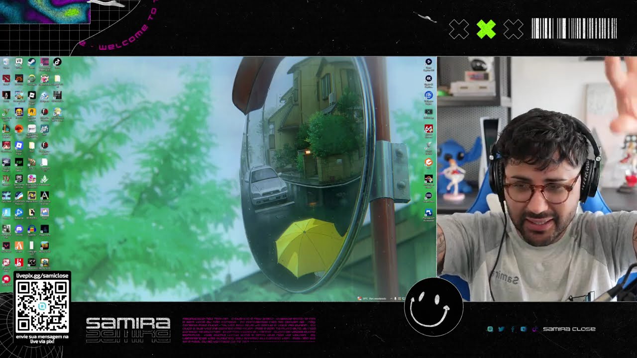 Samira Close jogando Overwatch e DBD (Reagindo &agrave; um peda&ccedil;o do SuperPoc com le&atilde;o lobo)