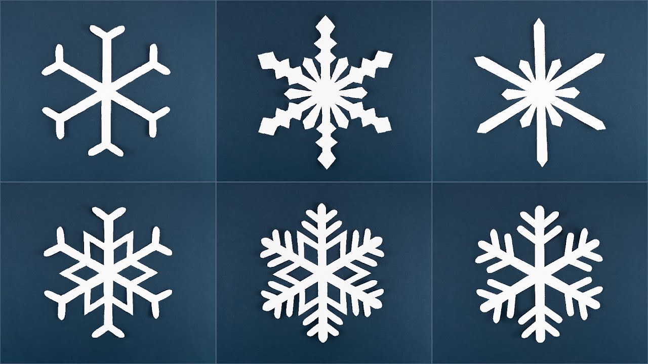 Top 6 Easy Snowflakes| How to make Snowflakes out of paper | Christmas Crafts
