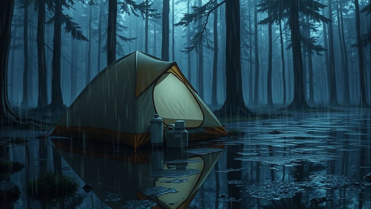Heavy Rain in a Forest Tent | Deep Sleep Camping ASMR (No Thunder, Pure Rain Sounds)