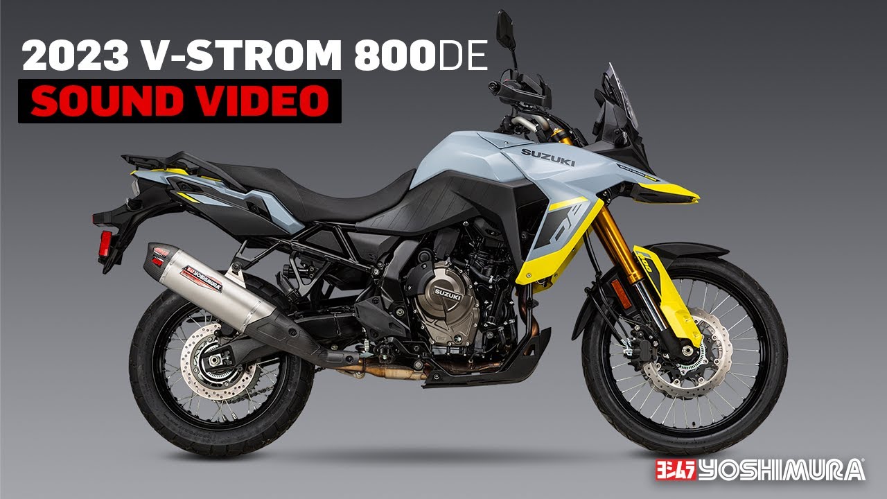 2023 Suzuki V Strom 800DE Sound Stock vs. Yoshimura RS-12 ADV slip-on