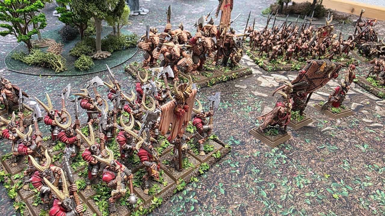 Dwarfen Mountain Holds vs. Beastmen Brayherds: Warhammer Old World Battle Report