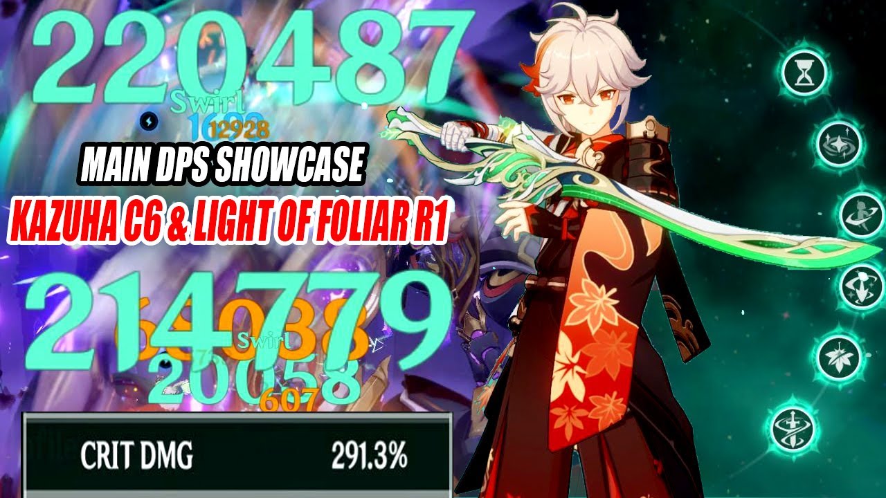 Kazuha C6 Light of Foliar R1 300% Crit DMG - 500k Elemental DMG 3.4 Floor 12 Showcase