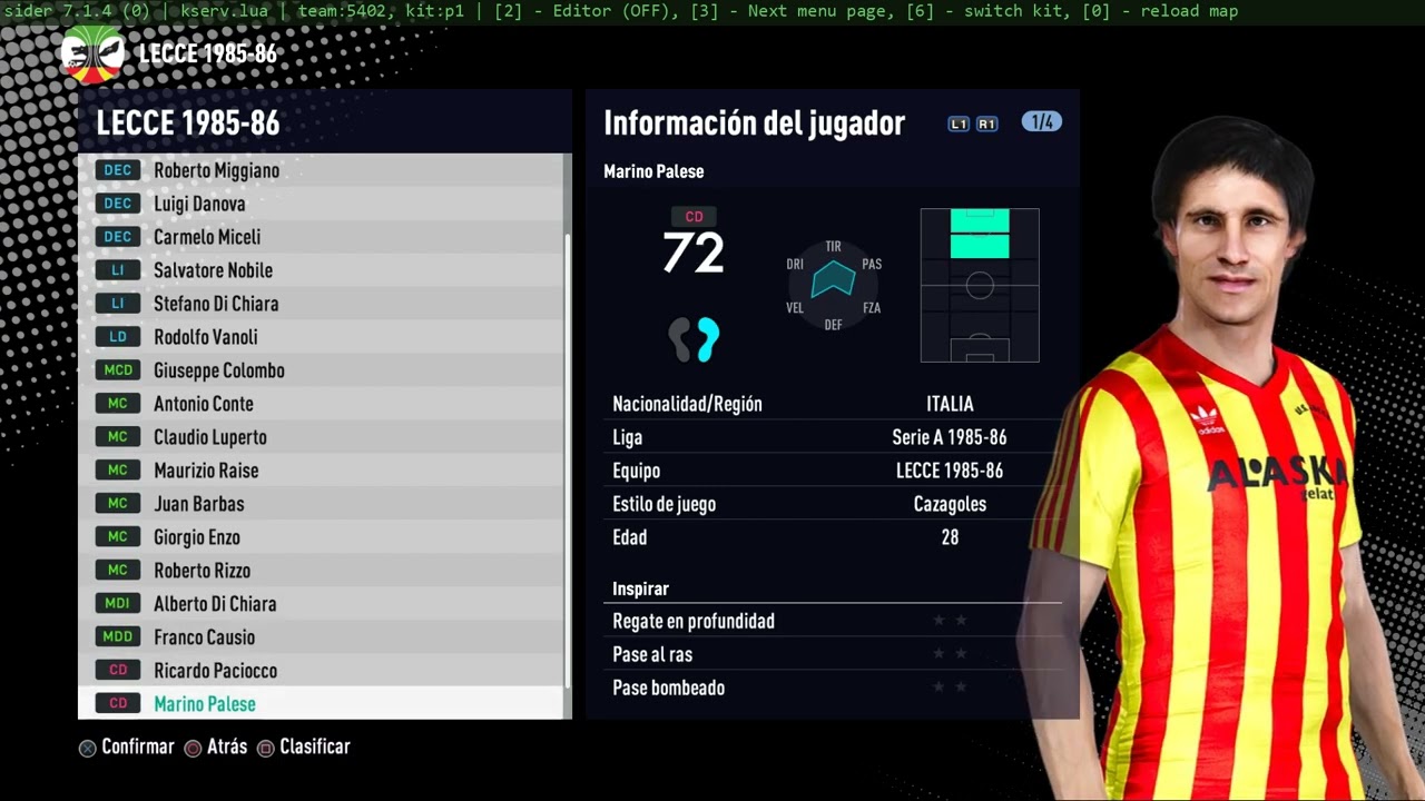 CLASSIC PES 2120: LECCE 1985/86