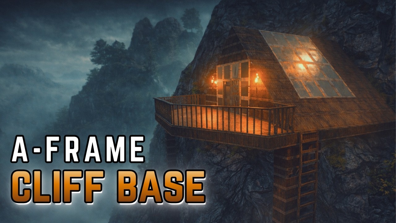 Cozy A-Frame Cliff Base Build in 7 Days to Die