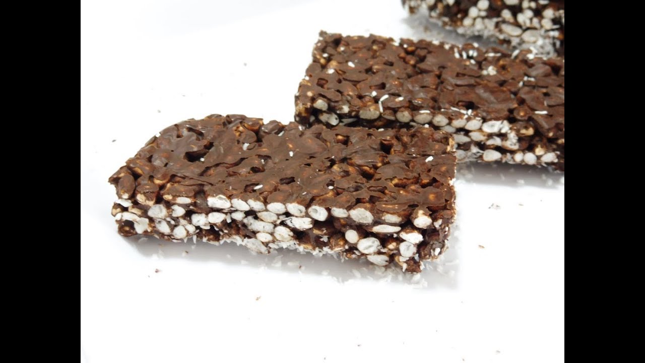 BARRETTE PROTEICHE CON RISO SOFFIATO E CIOCCOLATO, SOLO 3 INGREDIENTI