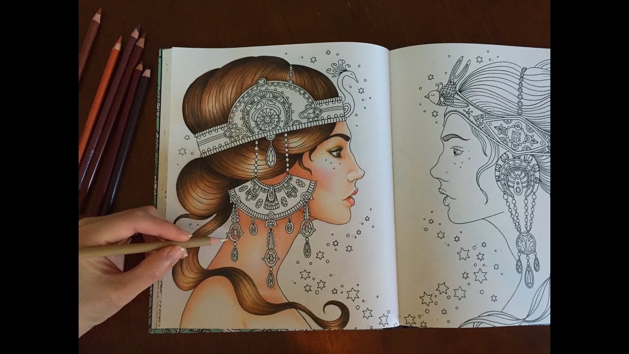 HOW I COLOR SKIN & HAIR | Dagdrömmar Coloring Book | Coloring With Colored Pencils