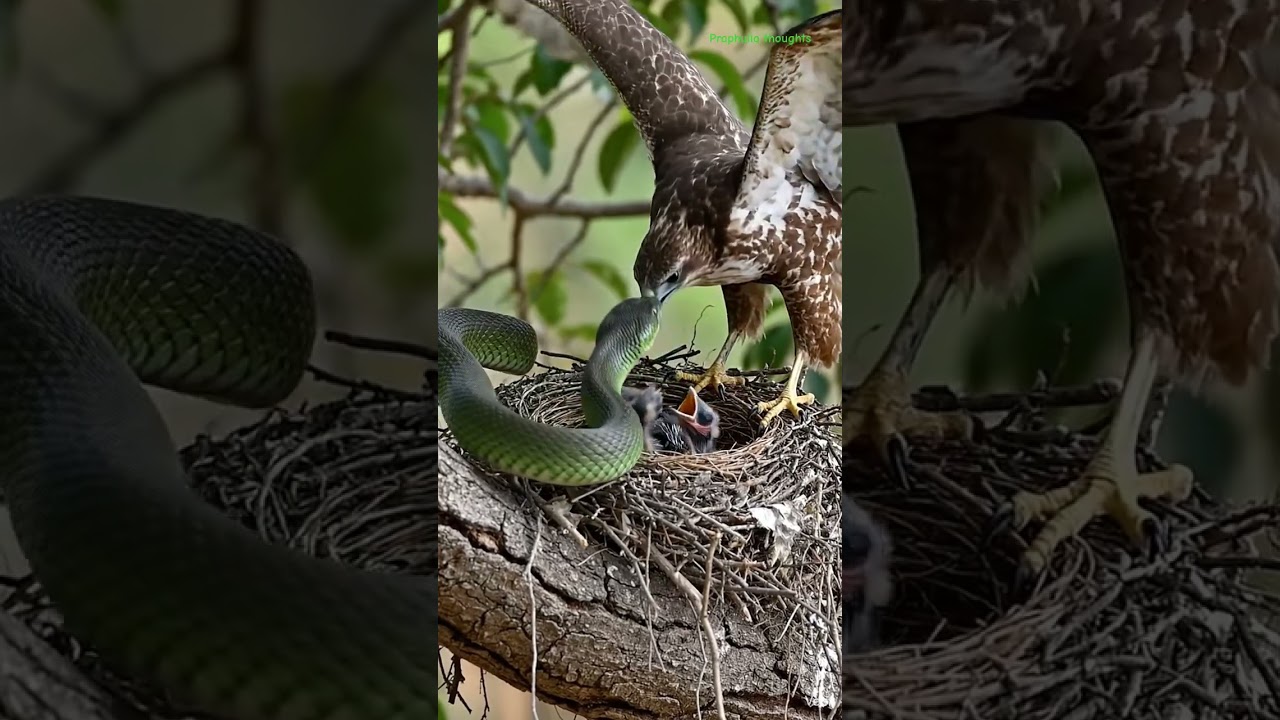 Bird 🐦 Vs Snake🐍 #aishorts #aianimation  #trendingshorts