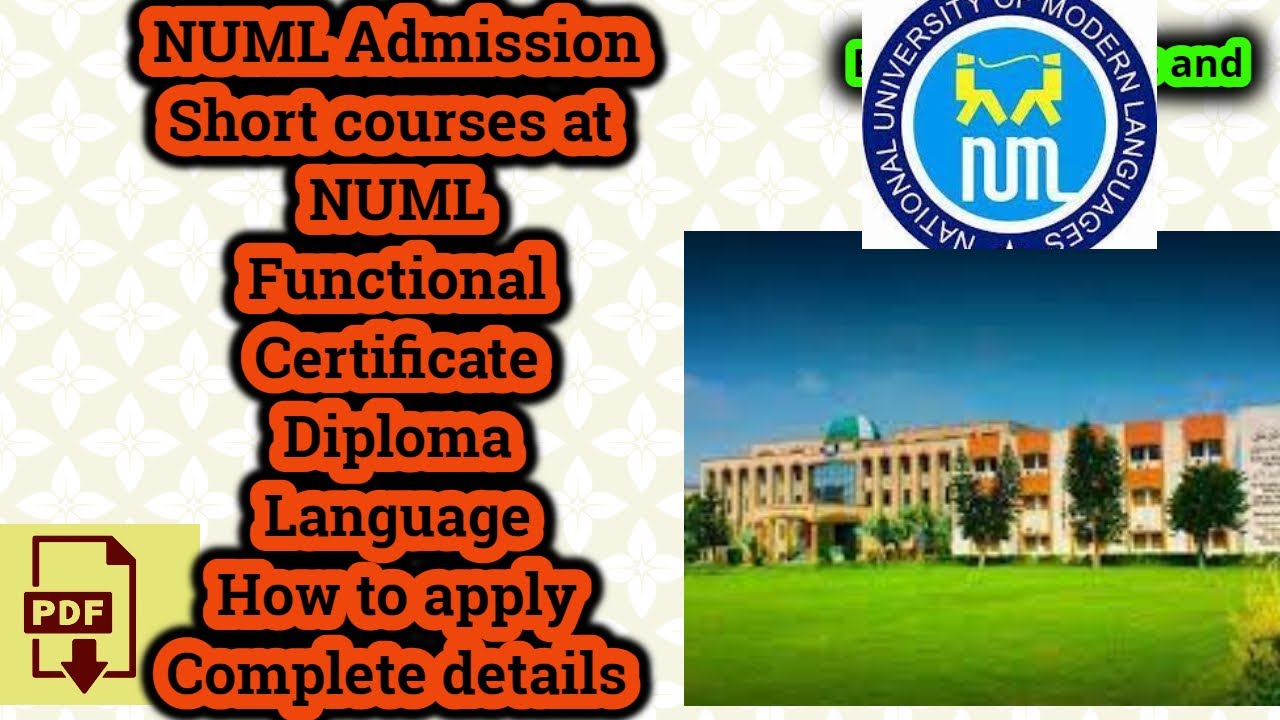 NUML courses | NUML functional courses | NUML diploma courses | NUML certificate courses