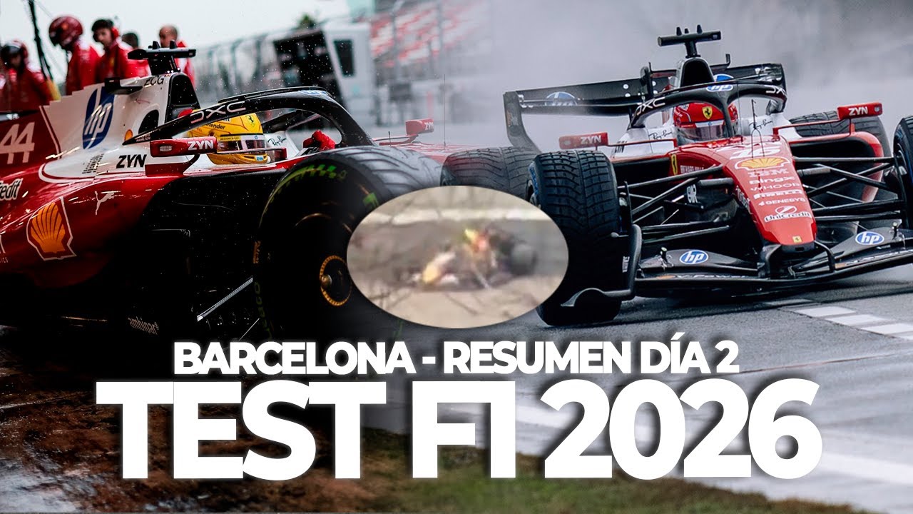 GOLPE DE HADJAR; SOLO FERRARI Y RED BULL EN PISTA | RESUMEN DÍA 2 F1 2026 - BARCELONA