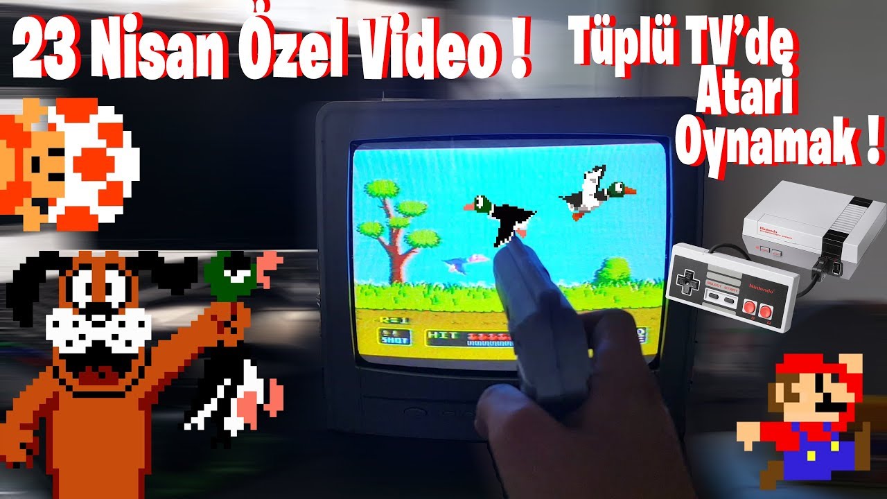 Tüplü TV'de Atari Oynamak ! Sizi Çocukluğunuza Döndürecek Video ! (23 Nisan Özel)